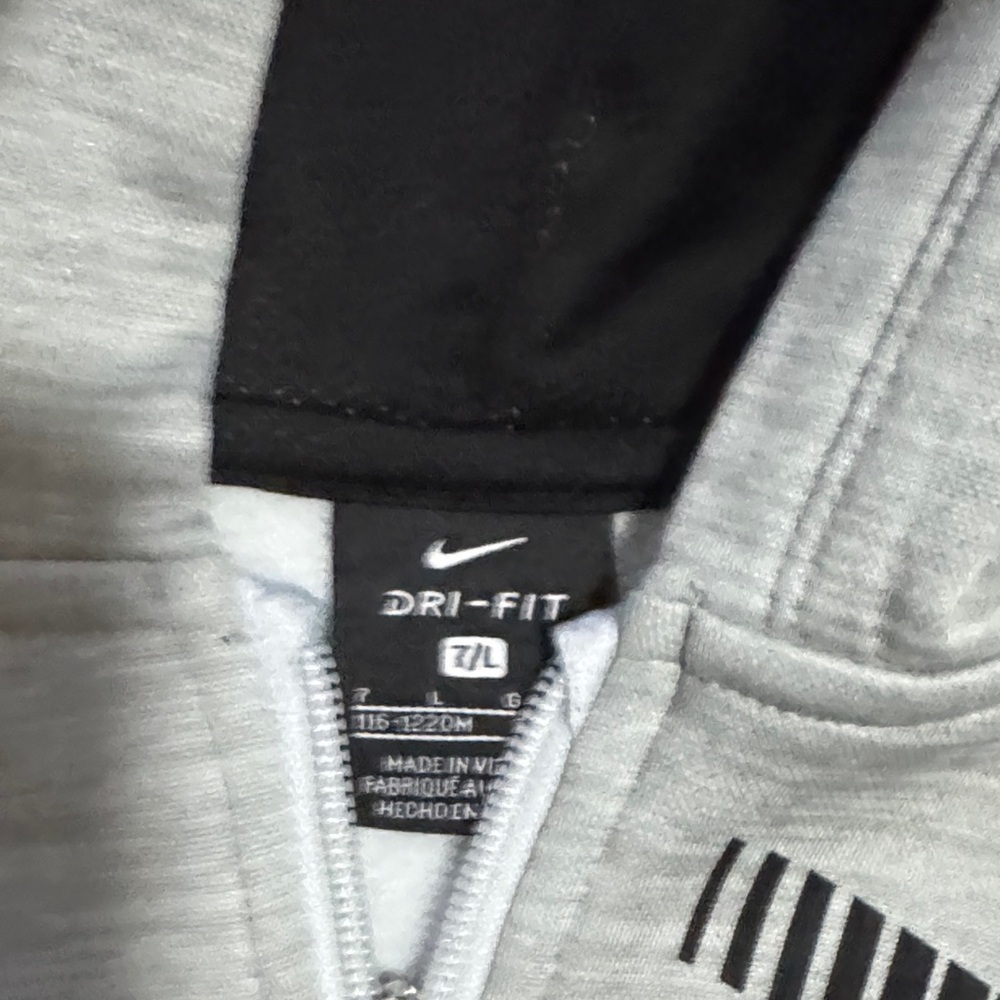 Under Armour and Nike Kids Hoodie - Dark Gray with Logo - Picture 4 of 5